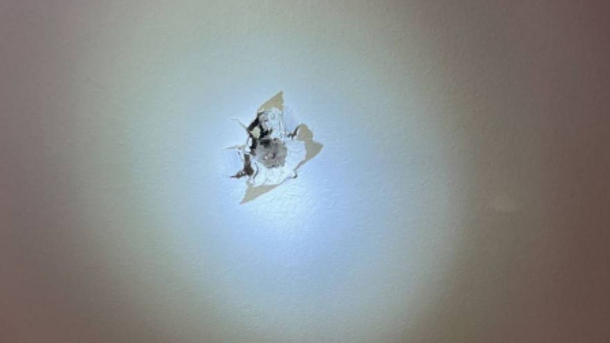 Debri left a mark on the ceiling